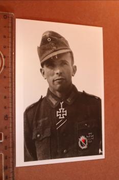 Portrait mir unbekannter Ritterkreuzträger - neuzeitlicher Abzug